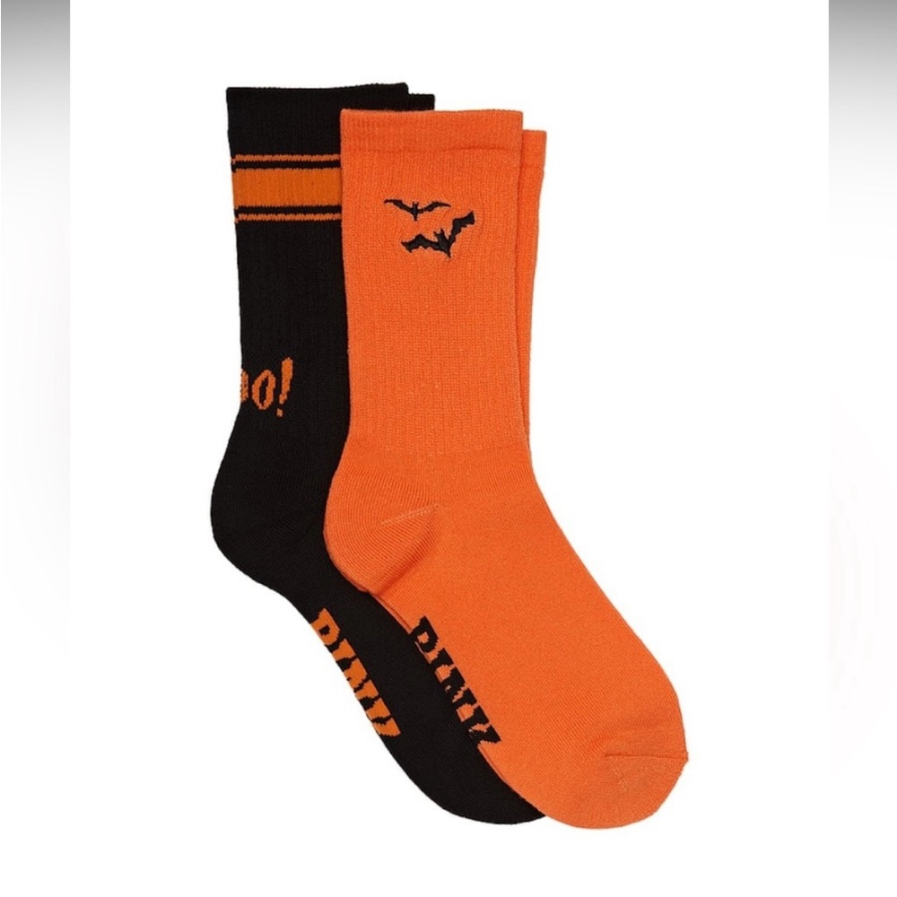 VS PINK Halloween Bat and Boo 2-Pack Crew Socks
